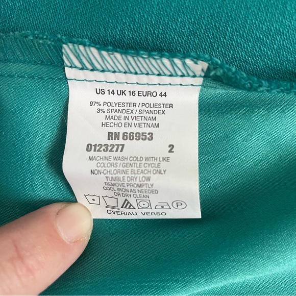 Leslie Fay | VINTAGE Blazer in jade green Open front women’s size 14 - Picture 5 of 8